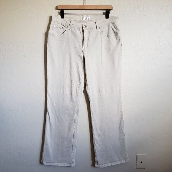 Vintage Soft Surroundings Mid-Rise Straight Leg Pants Stretch Beige Women's XL - Picture 1 of 10